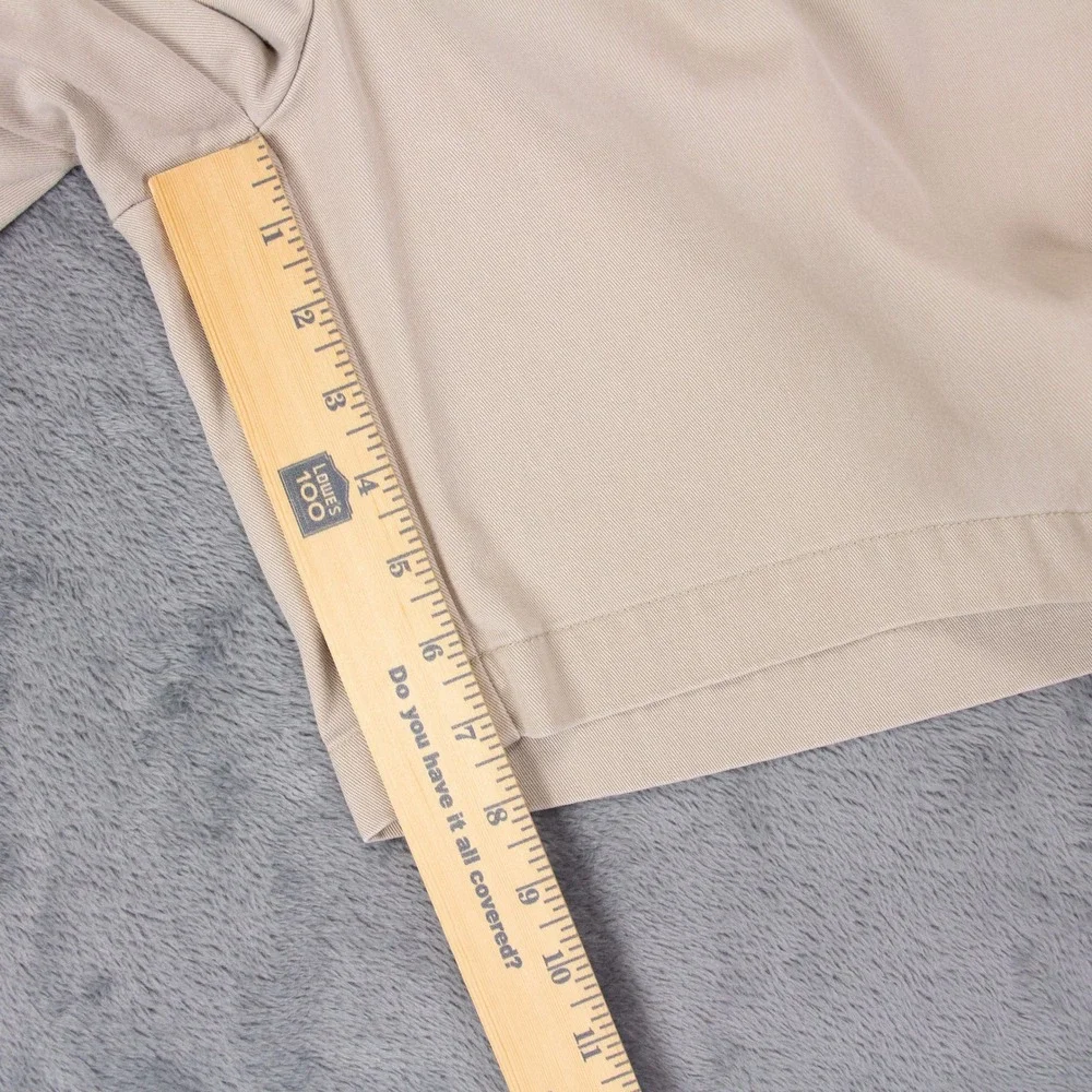 VTG Polo Ralph Lauren Tyler Short Mens 38 Khaki Tan Pleated Chino Cotton Shorts